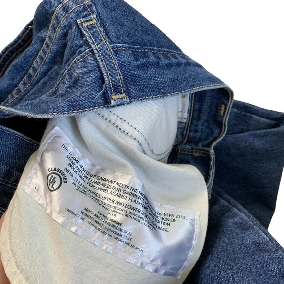 Carhartt Fire Resistant Denim Relaxed Jeans Workwear Mens Size 36 x 34 - Picture 8 of 11